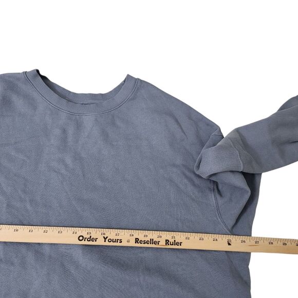 11 Honore Sweater Womens 2 Blue Pullover Relaxed Slouchy Longsleeve Cotton - Picture 9 of 10